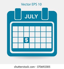 date of receipt of salaries vector illustration