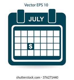 date of receipt of salaries vector illustration
