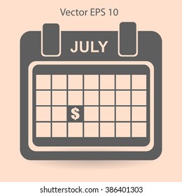 date of receipt of salaries vector illustration