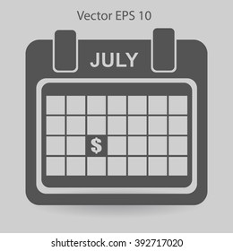 date of receipt of salaries vector illustration