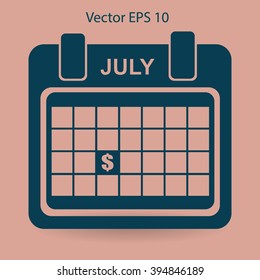 date of receipt of salaries vector illustration