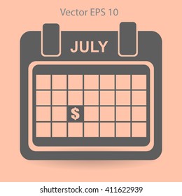 date of receipt of salaries vector illustration