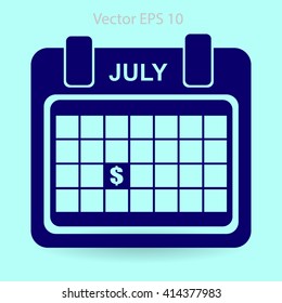 date of receipt of salaries vector illustration