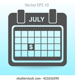 date of receipt of salaries vector illustration