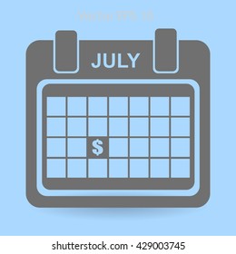 date of receipt of salaries vector illustration