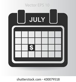date of receipt of salaries vector illustration