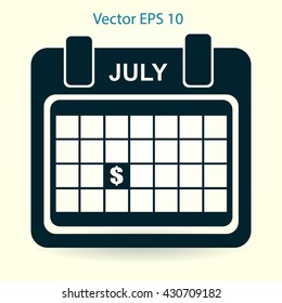 date of receipt of salaries vector illustration