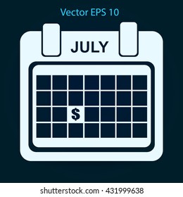 date of receipt of salaries vector illustration