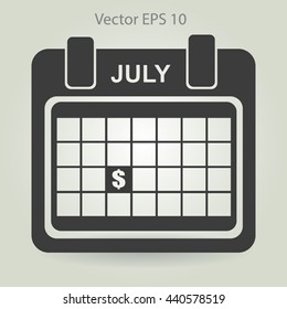 date of receipt of salaries vector illustration