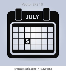 date of receipt of salaries vector illustration