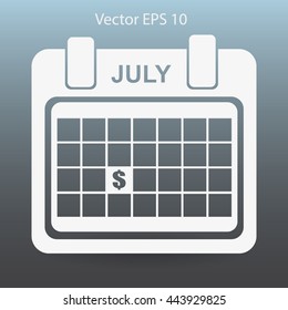 date of receipt of salaries vector illustration