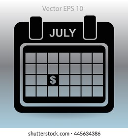 date of receipt of salaries vector illustration