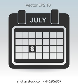 date of receipt of salaries vector illustration