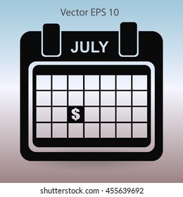 date of receipt of salaries vector illustration