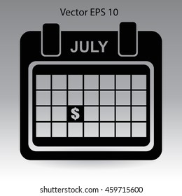 date of receipt of salaries vector illustration