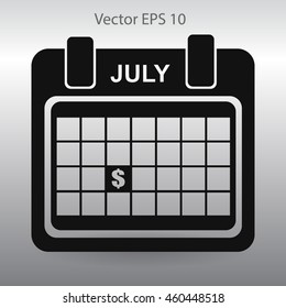 date of receipt of salaries vector illustration