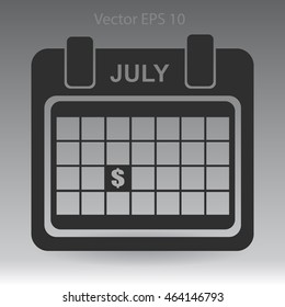 date of receipt of salaries vector illustration