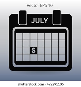 date of receipt of salaries vector illustration