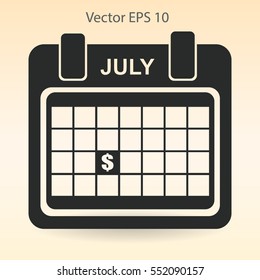 date of receipt of salaries vector illustration