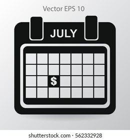 date of receipt of salaries vector illustration