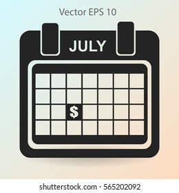 date of receipt of salaries vector illustration
