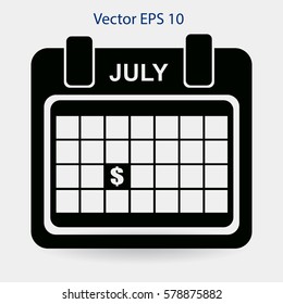 date of receipt of salaries vector illustration
