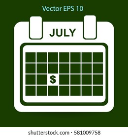 date of receipt of salaries vector illustration