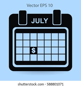 date of receipt of salaries vector illustration