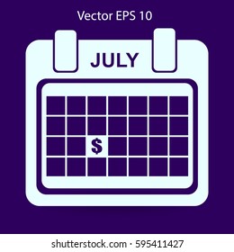 date of receipt of salaries vector illustration