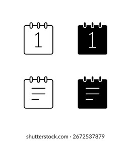 Date and Schedule Icon Collection in Line and Solid Style
