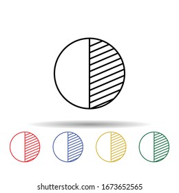 Date of schedule multi color icon. Simple thin line, outline vector of online and web icons for ui and ux, website or mobile application