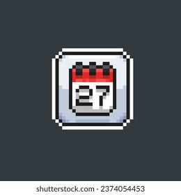 date sign in pixel art style