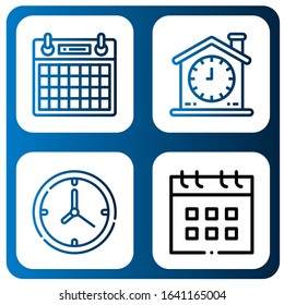 date simple icons set. Contains such icons as Calendar, Clock, can be used for web, mobile and logo