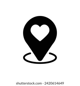 Date Spot, Valentine Flat Icon Logo Illustration. Valentine Icon-set. Suitable For Web Design, Logo, App.