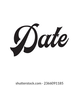date text on white background.