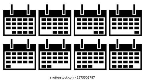 Date, Time, Address icon set. Event icons vector. Location, Calendar, clock icon transparent png- vector illustration 