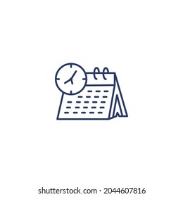 date and time calendar icon vector