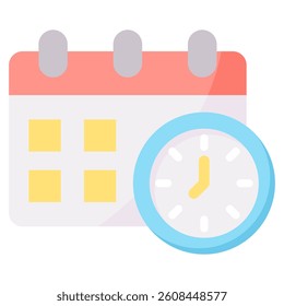 Date And Time Icon Element For Design