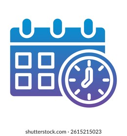 Date And Time Icon Element For Design