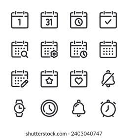 
Date and Time icon set