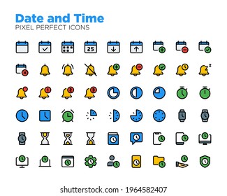 Date and Time Pixel Perfect Icons