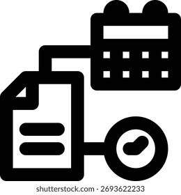 Icono de fecha, hora y contorno de valores