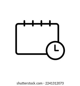 vector de hora de fecha en un fondo blanco