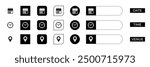 Date time venue icons set