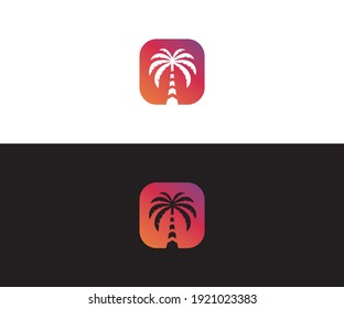 Date tree icon and app vector illustration logo