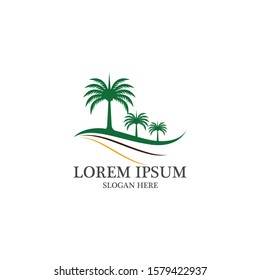 Date tree icon vector illustration logo template
