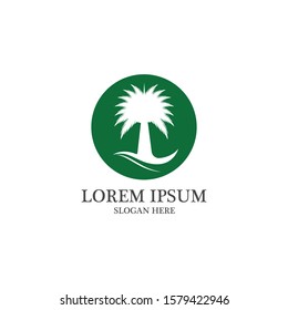 Date tree icon vector illustration logo template