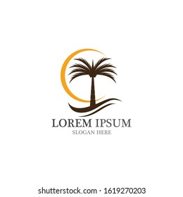 Date tree icon vector illustration logo template