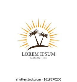 Date tree icon vector illustration logo template
