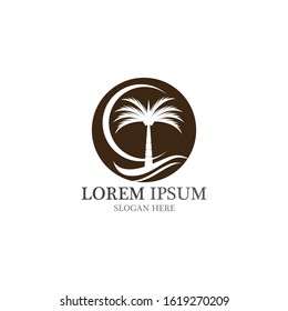 Date tree icon vector illustration logo template